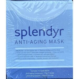 10 Pack Splendyr Anti-Aging Mask Aloe, Colloidal Silver, Bentonite Clay Sealed